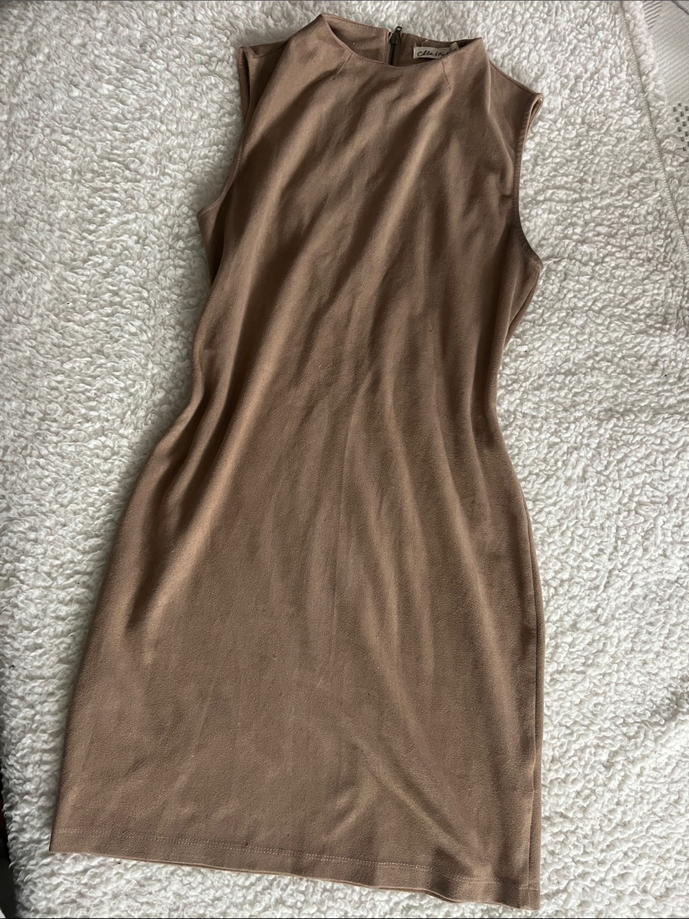 Sleeveless Brown Tank Dress